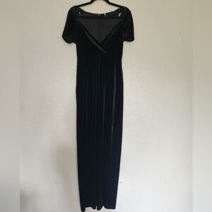 Lulus Black Velvet Dress L